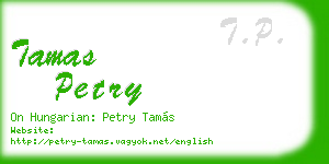 tamas petry business card